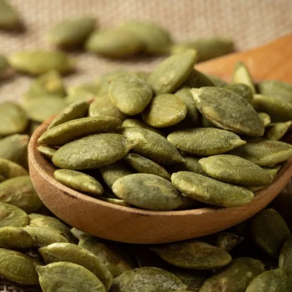 Sementes de abóbora sem casca torradas