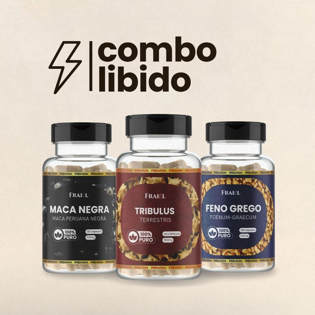 Combo Feno Grego + Maca Negra + Tribulus Terrestris