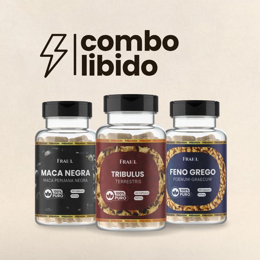 Combo Feno Grego + Maca Negra + Tribulus Terrestris